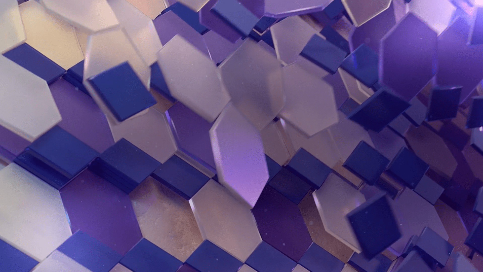 Geometric tiles stacking together