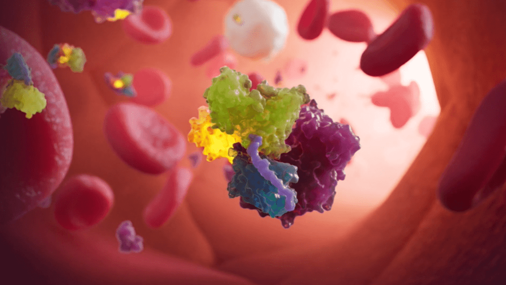 Therapeutic floating inside a blood vessel